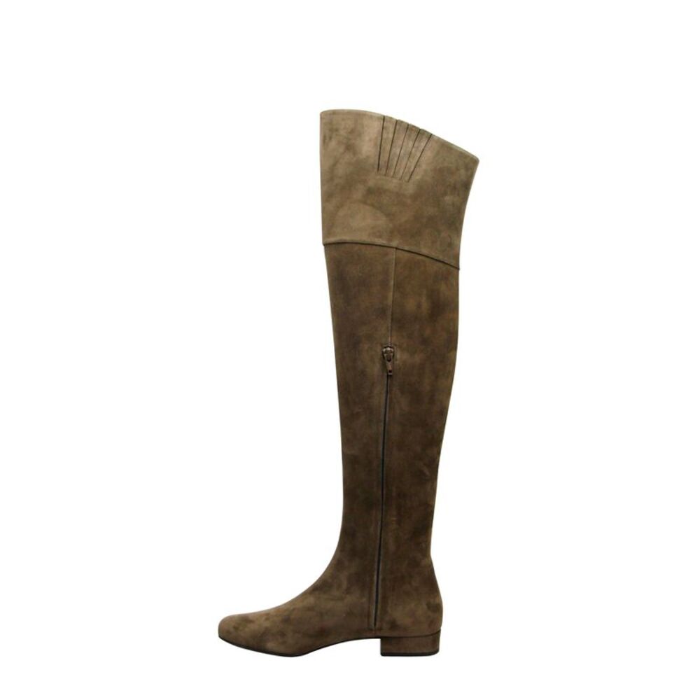 Saint Laurent Women's Over The Knee Brown Suede Fringed Boots (37 EU / 7 US) - Picture 7 of 8